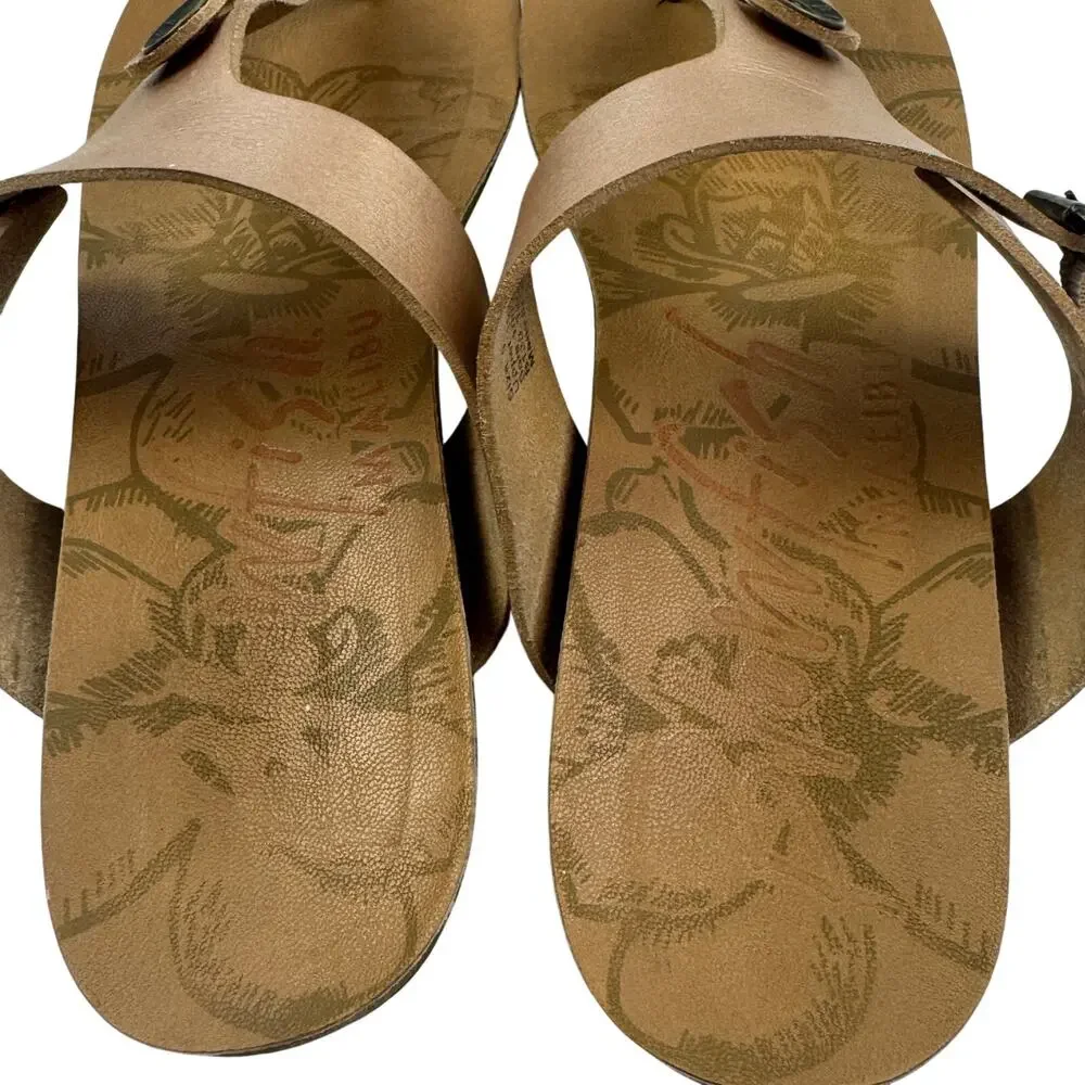 Blowfish Malibu Greco Rose Gold Champagne Braided Comfort Sandals Women's Size 8